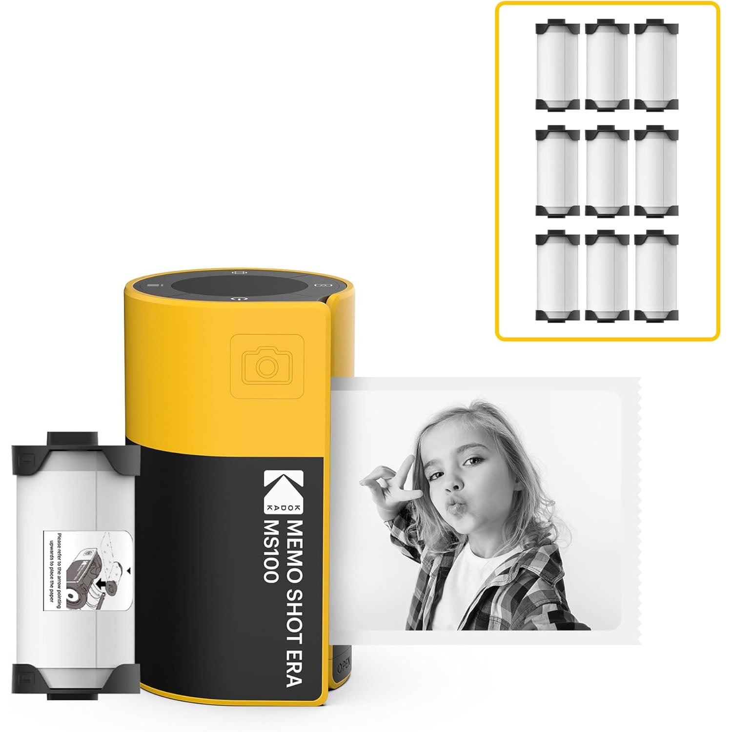 kodak-kodak-instant-camera-memo-shot MS100 Yellow Bundle
